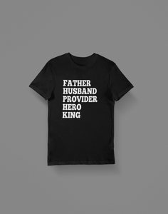 Husband Father King Blessed Black Man T-Shirt - Hot Lab Tees