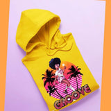 Retro Groove Hooded Sweatshirt