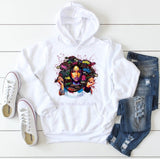 Afro Graffiti Girl Pullover Hoodie
