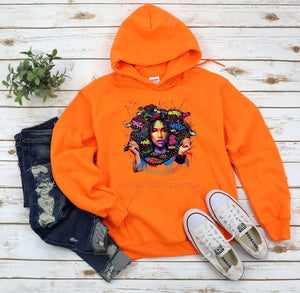 Afro Graffiti Girl Pullover Hoodie