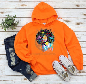 Dream Love Afro Graffiti Girl Pullover Hoodie