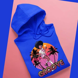 Retro Groove Hooded Sweatshirt