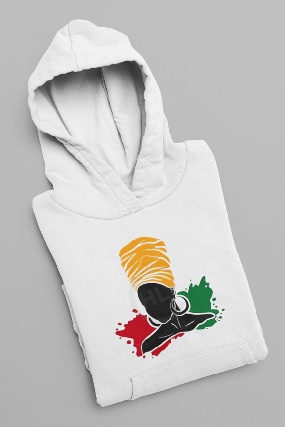 Black History Glitter Lady Hooded Sweatshirt